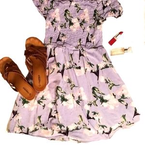 Pastel Blue Floral Dress